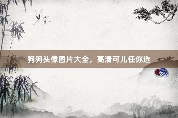 狗狗头像图片大全，高清可儿任你选