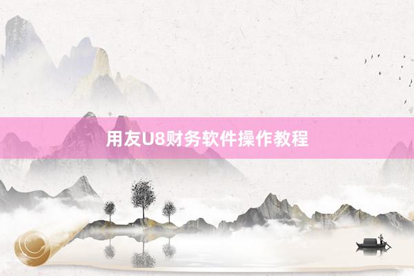 用友U8财务软件操作教程